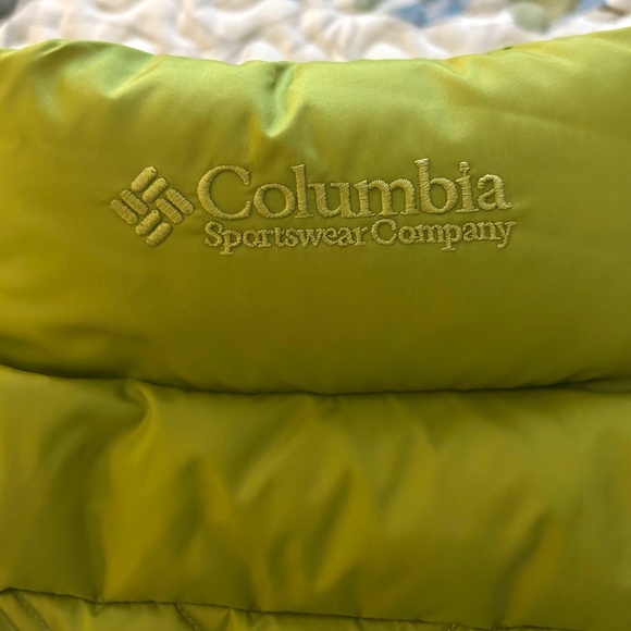 Columbia Quilted Midweight Down Puffer Vest Lime Green Size Small - Picture 6 of 16